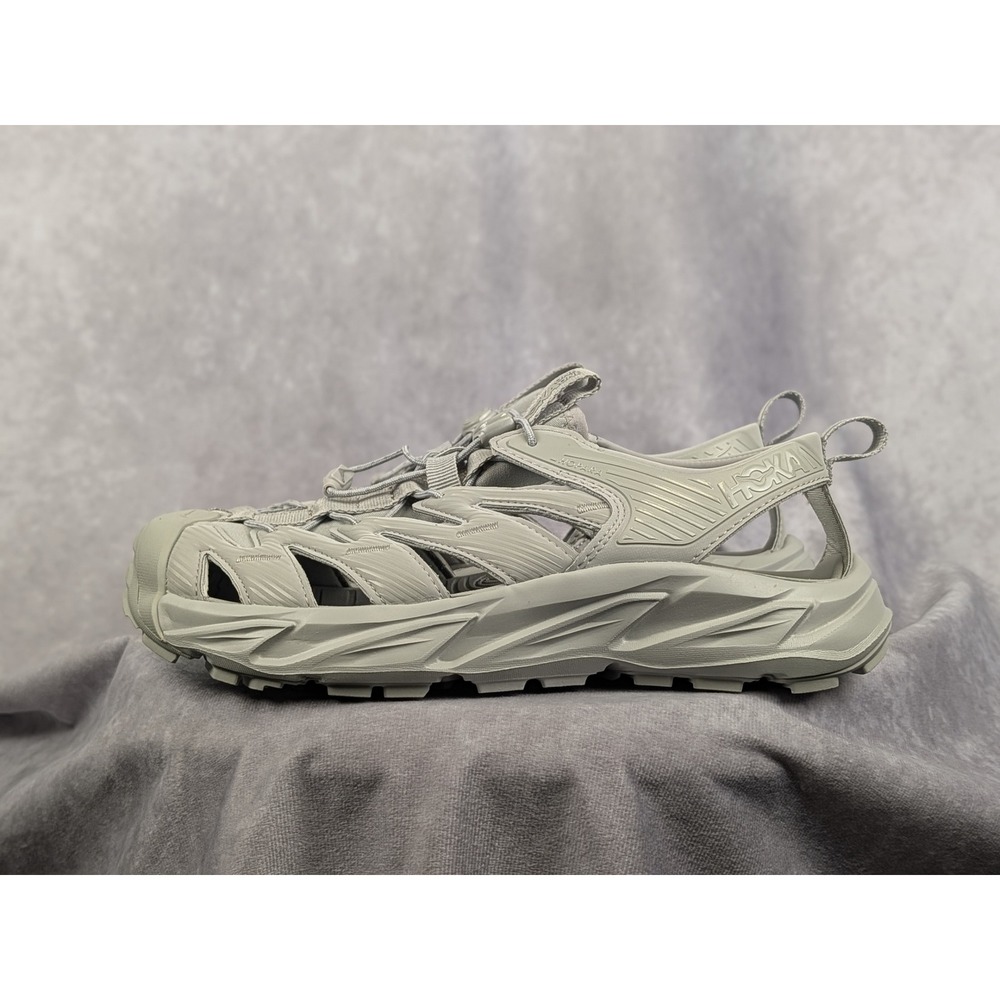 Hoka One One Hopara Mountain Sandals Silver Shifting Sand Mens 8 Womens 9 NWOB